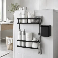 Smart sett til vaskemaskin sort, 2 deler