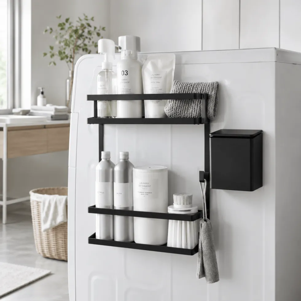 Smart sett til vaskemaskin sort, 2 deler