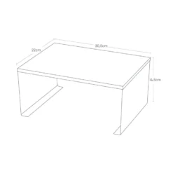 Stabelbar hylle bred hvit 30,5 x 22 cm