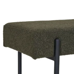 Swindon benk bouclé mørk grønn 100 cm