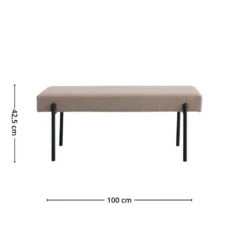 Swindon benk bouclé stone 100 cm