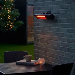 Terrassevarmer for vegg 1500 watt Sort