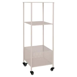 Torres vogn med tre hyller 35 x 35 x 100 cm, sand