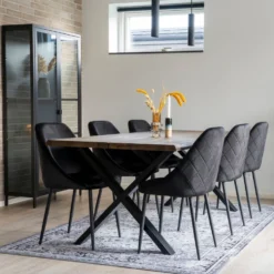 Toulon spisebord røkt eik 200 cm