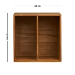 Townsville vegghylle med vertikale rom eik 18 x 30 x 30 cm
