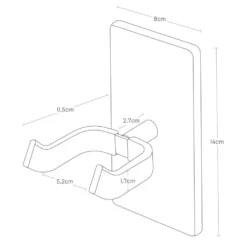 Vegghengt gitarholder sort