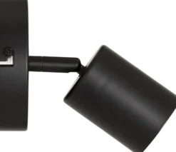 Vico vegg- og taklampe sort med 1 justerbar spot 10 cm
