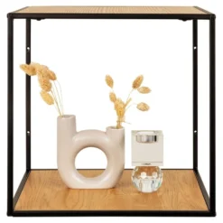 Vita vegghylle eikelook sort ramme 36 x 36 cm